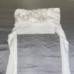 White Strappy Cross Top